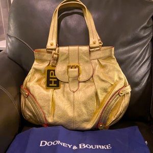 Dooney & Bourke shoulder bag- gold leather